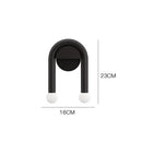 Modern black u-shape led wall lamp bedroom sconce with spherical bulbs