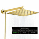 DecorBites™ Black Ultrathin Rainfall Shower Head with Arm Bracket, Hose & Faucet Set