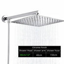 DecorBites™ Black Ultrathin Rainfall Shower Head with Arm Bracket, Hose & Faucet Set