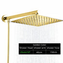 DecorBites™ Black Ultrathin Rainfall Shower Head with Arm Bracket, Hose & Faucet Set