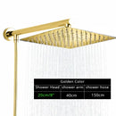 DecorBites™ Black Ultrathin Rainfall Shower Head with Arm Bracket, Hose & Faucet Set