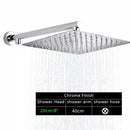 DecorBites™ Black Ultrathin Rainfall Shower Head with Arm Bracket, Hose & Faucet Set