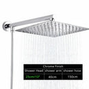 DecorBites™ Black Ultrathin Rainfall Shower Head with Arm Bracket, Hose & Faucet Set