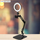DecorBites™ Modern Black USB Fill-in Flash Light with LED Vanity Lamp for Mobile Phones - Stylish Metal Shade