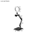 DecorBites™ Modern Black USB Fill-in Flash Light with LED Vanity Lamp for Mobile Phones - Stylish Metal Shade