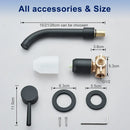 Modern black wall mounted basin faucet bathroom mixer tap