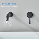 Modern black wall mounted basin faucet bathroom mixer tap