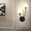 DecorBites™ Black Half-Bulb Wall Sconce Light with Frosted White Glass Bowl- Modern and Elegant Wall Mount Lamp