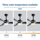 Modern black walnut grain ceiling fan with led light bedroom fan