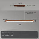 Modern black walnut wooden dining room led pendant lamp