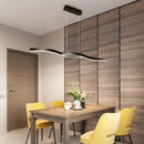 Modern black wave led hanging light fixture kitchen pendant