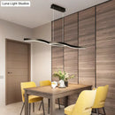 Modern black wave led hanging light fixture kitchen pendant