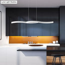 Modern black wave led hanging light fixture kitchen pendant