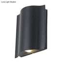 DecorBites™ Modern Black LED Patio Sconce Lamp - 2/4/6-Light Flush Mount Wall Light with Wavy Metal Shade, Warm/White Light