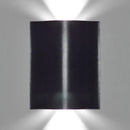 Modern black wavy wall washer lamp porch warm white lighting