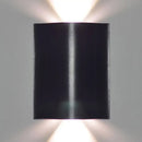 Modern black wavy wall washer lamp porch warm white lighting
