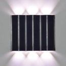Modern black wavy wall washer lamp porch warm white lighting