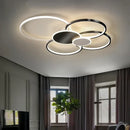 Modern black & white acrylic chandelier light for living room