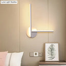 Modern black & white acrylic cross wall sconce bedroom warm white light