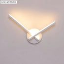 Modern black & white acrylic cross wall sconce bedroom warm white light