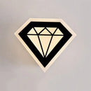 Modern black & white acrylic diamond bedside wall lamp bedroom light fixture