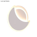 DecorBites™ Nordic LED Acrylic Eclipse Wall Sconce in Warm/White Light - Bedroom Lighting