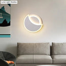 DecorBites™ Nordic LED Acrylic Eclipse Wall Sconce in Warm/White Light - Bedroom Lighting