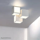 Modern black & white acrylic led ceiling light bedroom cube design