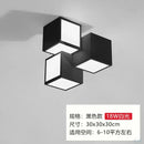 Modern black & white acrylic led ceiling light bedroom cube design