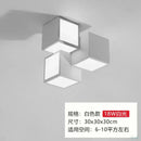 Modern black & white acrylic led ceiling light bedroom cube design