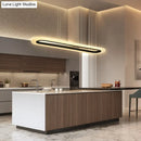 DecorBites™ Minimalist LED Island Light Fixture - Acrylic Oblong Design