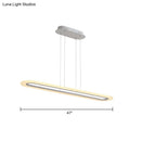 DecorBites™ Minimalist LED Island Light Fixture - Acrylic Oblong Design