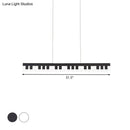 Modern black & white acrylic piano key chandelier – kids bedroom light