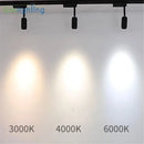 Modern black & white adjustable beam angle track spotlight shop light