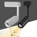 Modern black & white adjustable beam angle track spotlight shop light