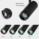 Modern black & white adjustable beam ceiling spotlight for office