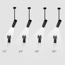 Modern black & white adjustable beam ceiling spotlight for office