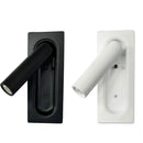 Modern black & white adjustable bedside led wall lamp bedroom light