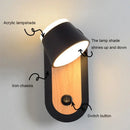 Modern black & white adjustable wall lamp bedroom led light