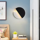 Modern black & white adjustable wall lamp bedroom reading light