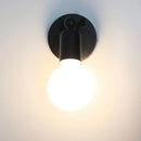 Modern black & white adjustable wall lamp holder bedroom sconce