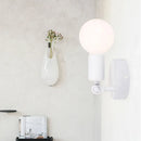 Modern black & white adjustable wall lamp holder bedroom sconce