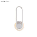 Modern black & white aluminum frame wall lamp bedroom sconce