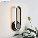 Modern black & white aluminum frame wall lamp bedroom sconce