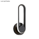 Modern black & white aluminum frame wall lamp bedroom sconce