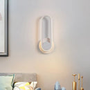 Modern black & white aluminum frame wall lamp bedroom sconce