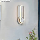 Modern black & white aluminum frame wall lamp bedroom sconce