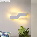 Modern black & white angular led wall mount light bedroom sconce