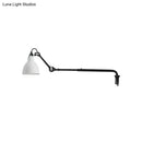 Modern black & white articulated bedroom wall lamp wired electric power