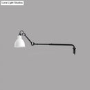 Modern black & white articulated bedroom wall lamp wired electric power
